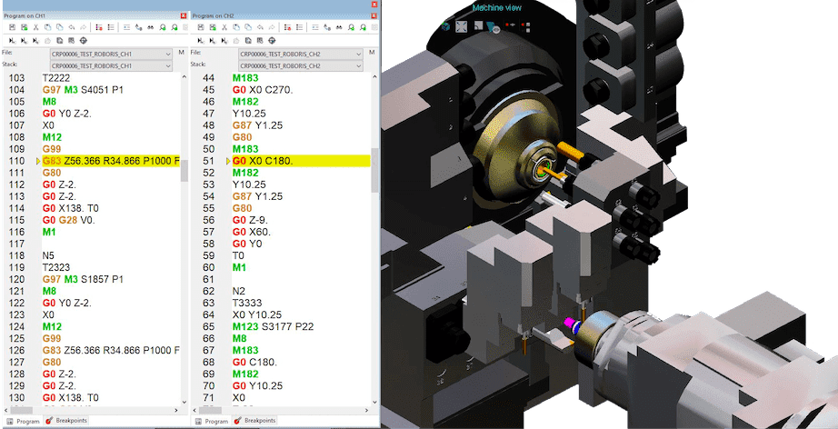 ISO program simulation Software  Digital replica G-Code simulation